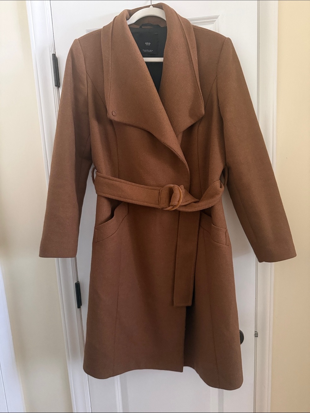 Mango Warm Wrap Trench Coat - brown/camel